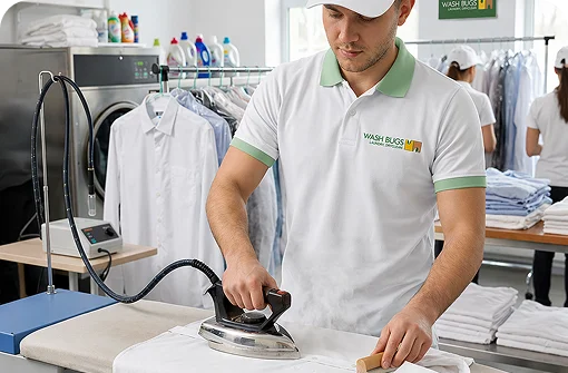 Professional ironing service by Wash Bugs